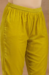 Truebrowns Lime Velvet Pant